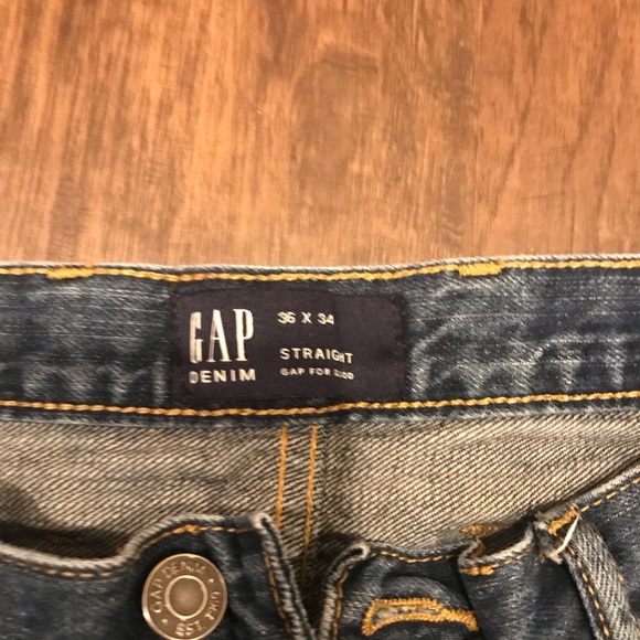 Gap Blue Jeans 36x34 Straight Fit - Picture 3 of 4